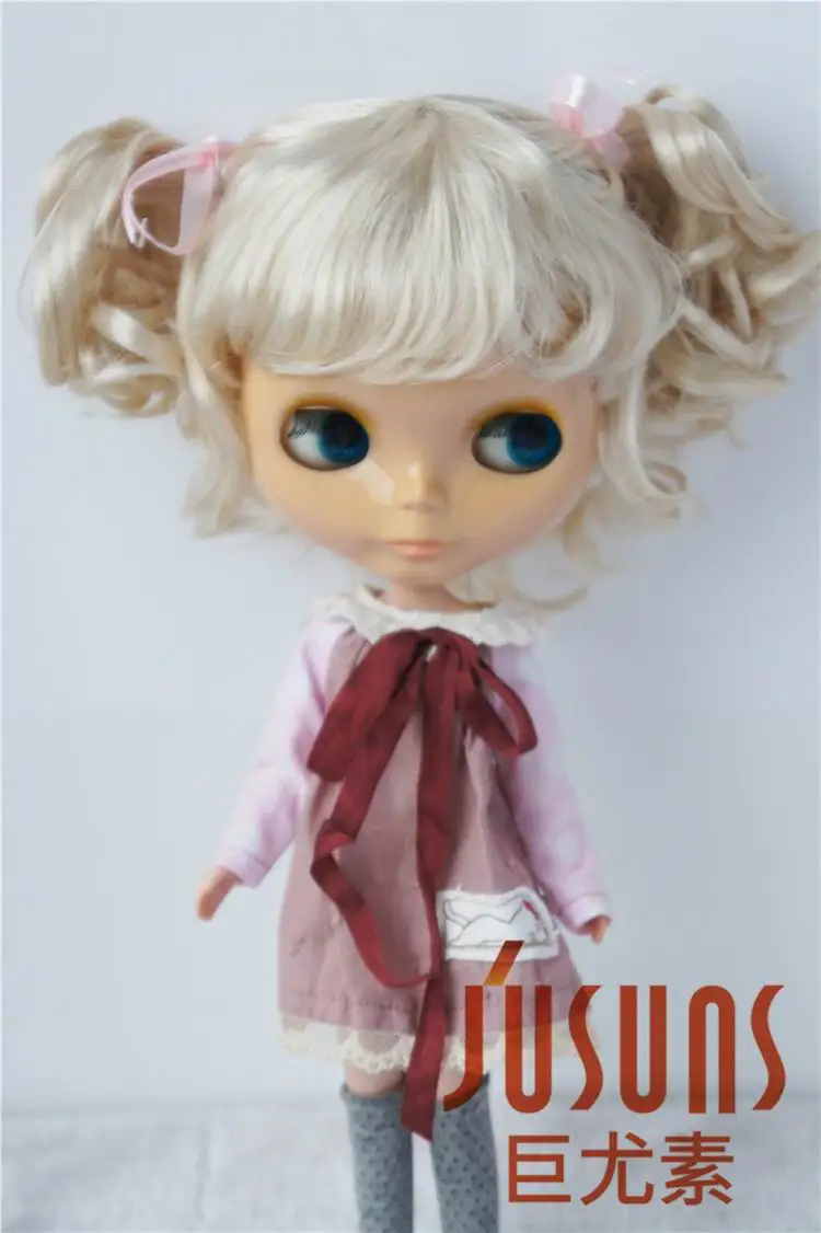 JD011 9-10 дюймов(23-25 см) очаровательные кудрявые BJD кукольные парики Blyth синтетический мохер кукольные волосы большой размер кукольные аксессуары