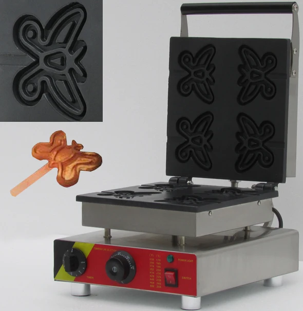 

Commercial butterfly shape mini waffle machine shapes; Waffle maker professional