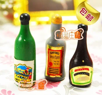 

MINI Dollhou Mini furniture model food play sauce vinegar sauce bottle 3 sets