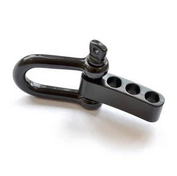 

15Packs/lot free ship new style Black D/ bow shape black adjustable shackle for military survival paracord bracelets