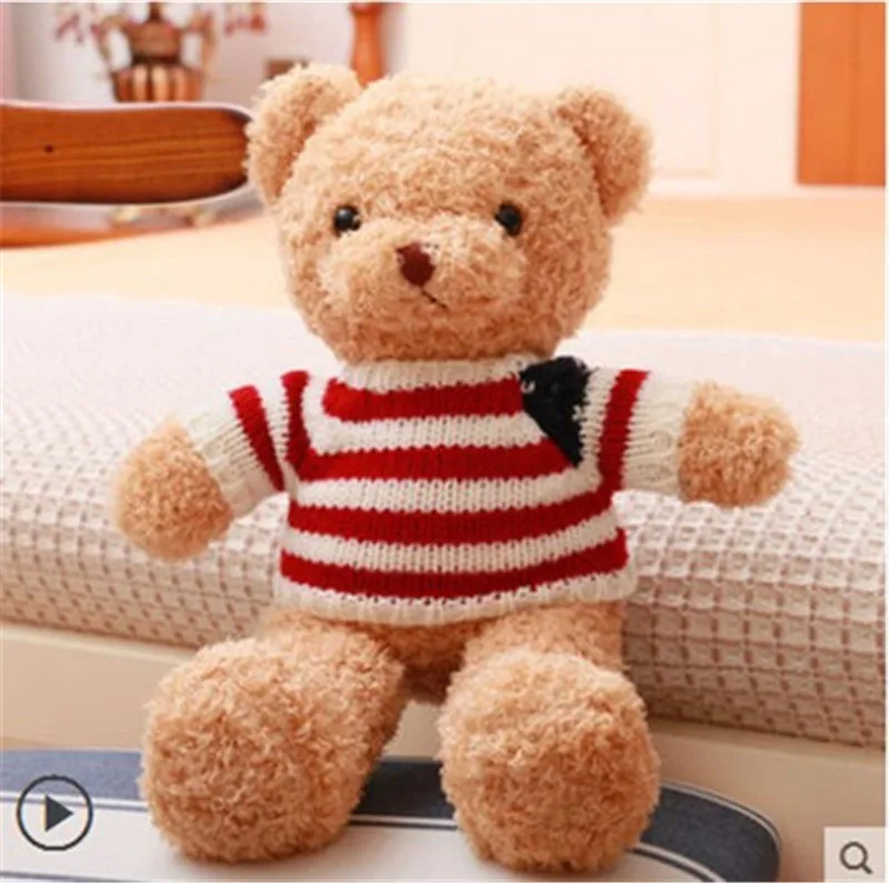 1 шт. 50 см милый плюшевый мишка плюшевые игрушки мягкие животные медведь с одеждой Kawaii куклы для детей Детские подарок на день Святого Валентина