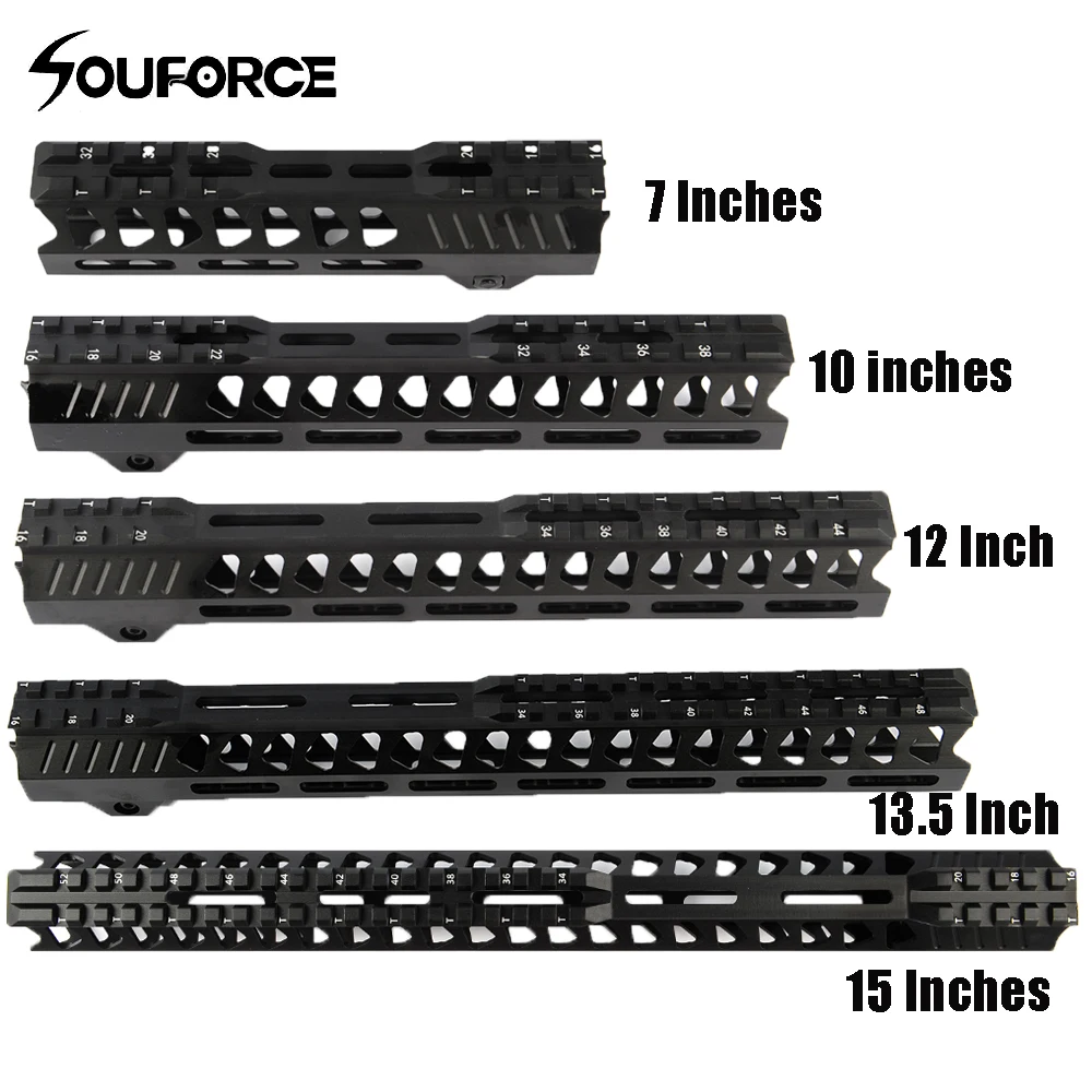 

New Tactics 7/10/12/13.5/15 Inches Float Keymod Handguard Picatinny Rail Square Mouth for AR Series Gun Types for Hunting