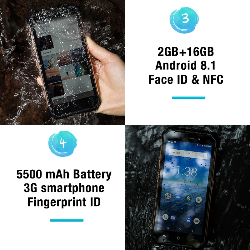 Ulefone Armor X2 Waterproof IP68 3G Smartphone 5.5