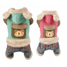 Petalk New Warm Winter Cat Dog Jumpsuit Coat Hoodie Clothes Cartoon Fleece Pet Overalls Outfit for Small Pet XS to XXL Petalk New Warm Winter Cat Dog Jumpsuit Coat Hoodie Clothes Cartoon Fleece Pet Overalls Outfit for Small Pet XS to XXL