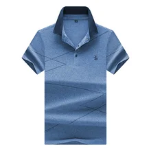 Новая высококачественная мужская деловая рубашка поло мужские бренды рубашек-поло рубашки 3D Вышивка Повседневная одноцветное поло мужские s poloshirt 8307