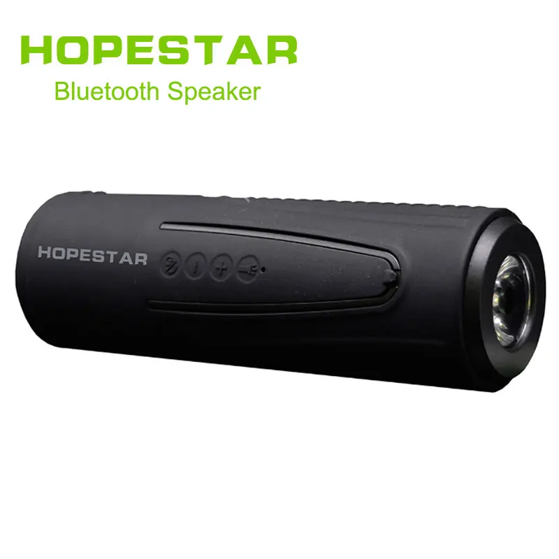 HOPESTAR P3 Bluetooth динамик беспроводной сабвуфер велосипед водонепроницаемый стерео Поддержка TF AUX FM с внешним аккумулятором три уровня фонарик - Цвет: black without box