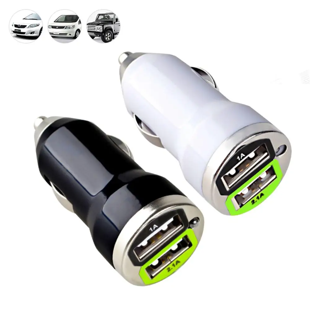 NEW 2.1A Dual USB Car Charger Car Cigarette Lighter Mobile Phone