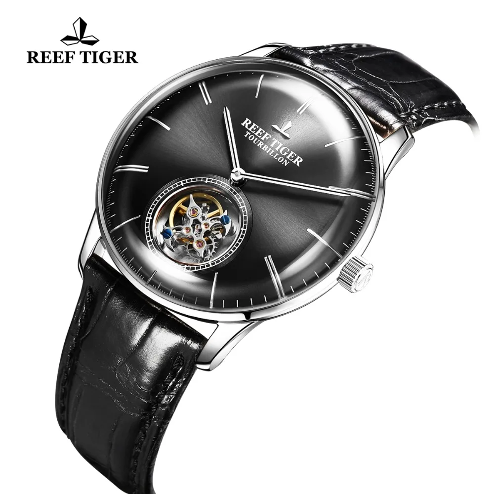 Наручные часы Reef Tiger/RT Мужские автоматические с кожаным ремешком RGA1930