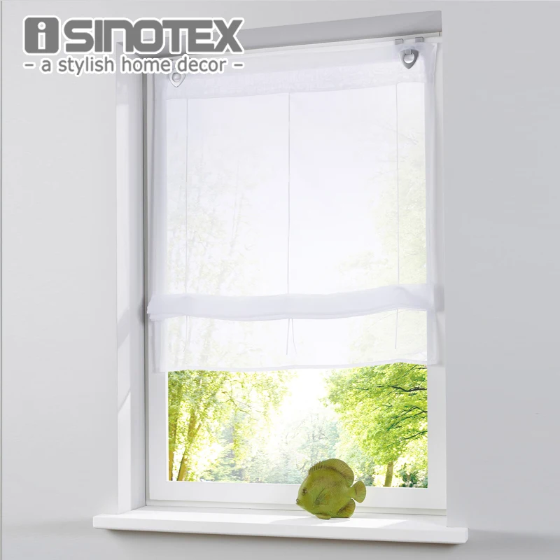 

Tulle Curtains Solid Sheer Window Curtain For the Kitchen Living Room Bedroom Voile Screening Panel With Plastic Tubes and Hooks