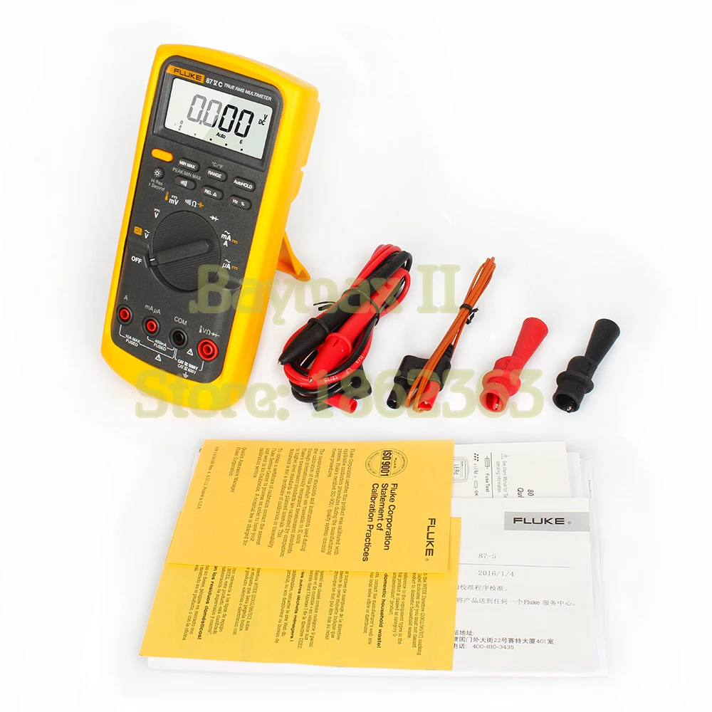 Fluke-multímetro Digital F87-VC, herramienta de mantenimiento de  electricista de alta precisión, automático, manual, Industrial, valores  eficaces verdaderos - AliExpress