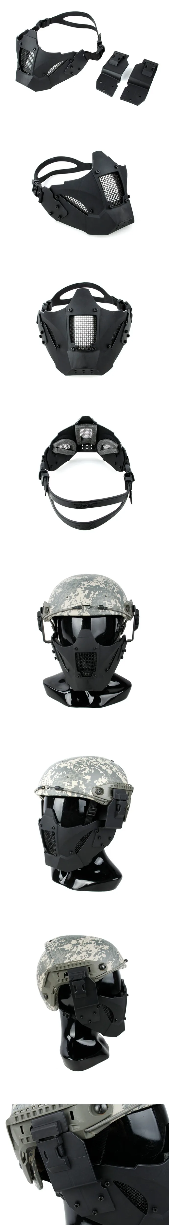 military airsoft AR15 tactical paintball accessories hunting protective men half face JAY FAST MASK for fast helmet for hunting (3)
