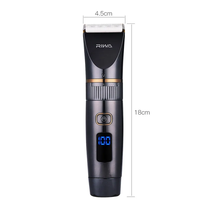 Preise Professionelle Wasserdichte Haar Trimmer Led anzeige männer Haarschnitt Schneiden Maschine Grooming Geräuscharm Clipper Titan Keramik Klinge