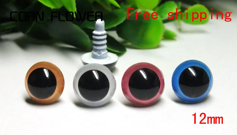 12mm 4color Kit Safety Eyes Plastic Eyes With White Washer--40pcs