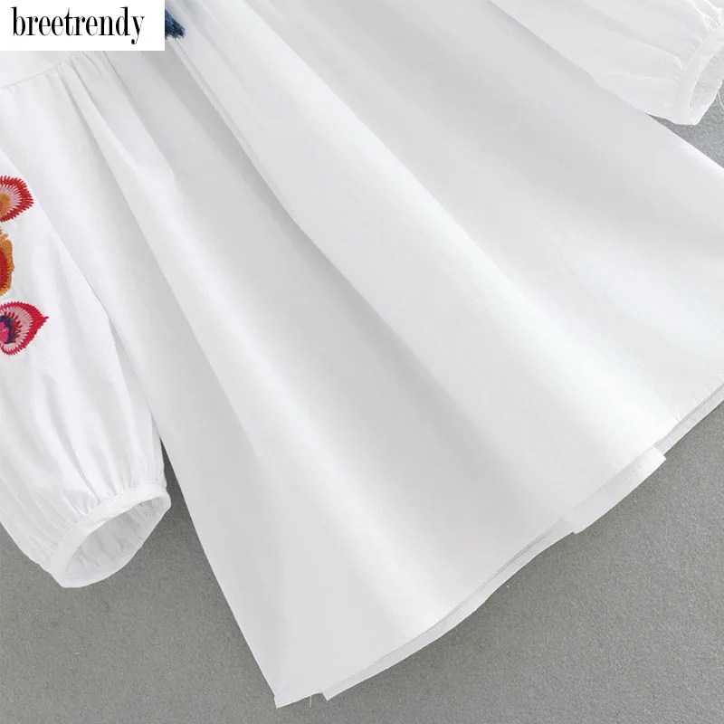 L616 осеннее модное женское платье с цветочной вышивкой и круглым вырезом, украшенное бахромой, женские повседневные платья белого цвета с длинным рукавом vestidos