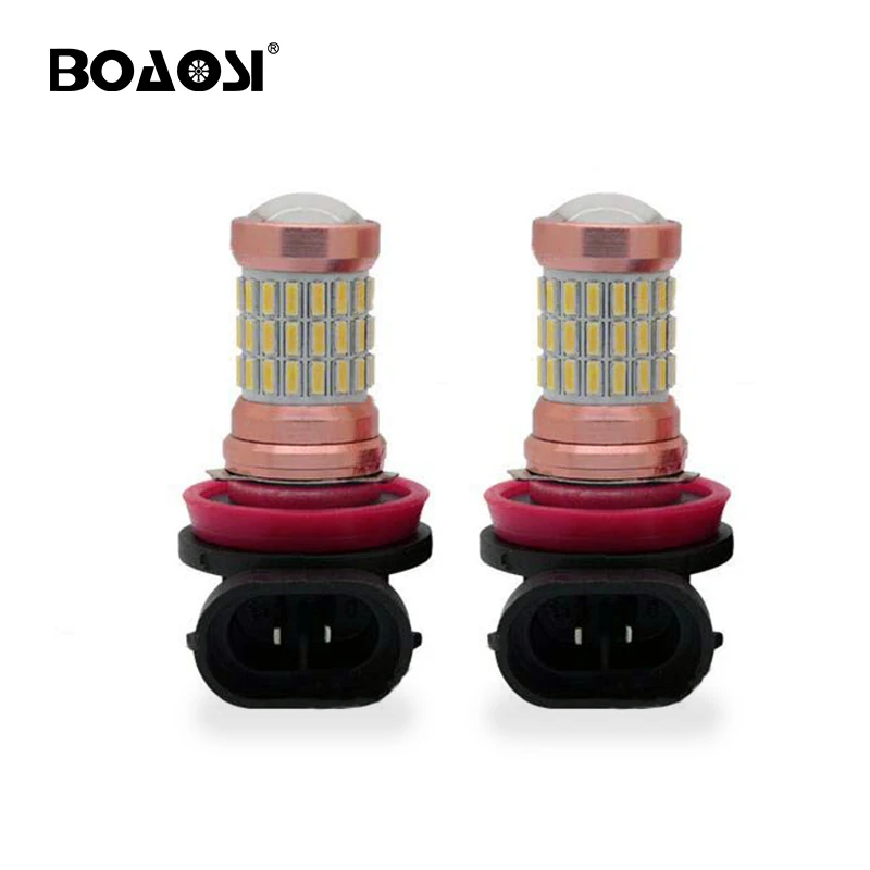 BOAOSI 2pcs H8 H11 LED Car Lights HB3 9005 1200LM Bulbs 6000K 12V HB4 9006 Fog Driving Lamp For | Автомобили и мотоциклы