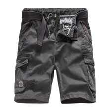 Мужские летние разноцветные однотонные шорты, пятиточечный пояс, мульти-комбинезоны с карманами и пляжные брюки