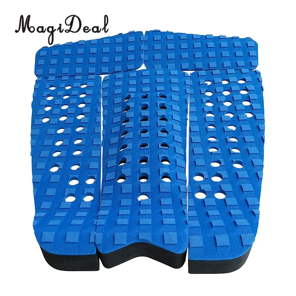 MagiDeal 5Pcs/Set EVA Universal Foot Traction Deck Grip Tail Pad for Surfboard / Skimboard / Kiteboard / Shortboard / Longboard