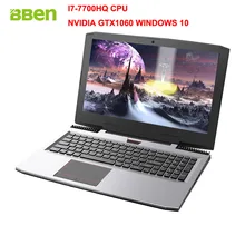 Bben 15.6″G16 Win10 Intel I7-7700HQ Kabylake 8G RAM 256G SSD 1T HDD NVIDIA GTX1060 GDDR5 6G Ram Backlit Keyboard Laptop Computer