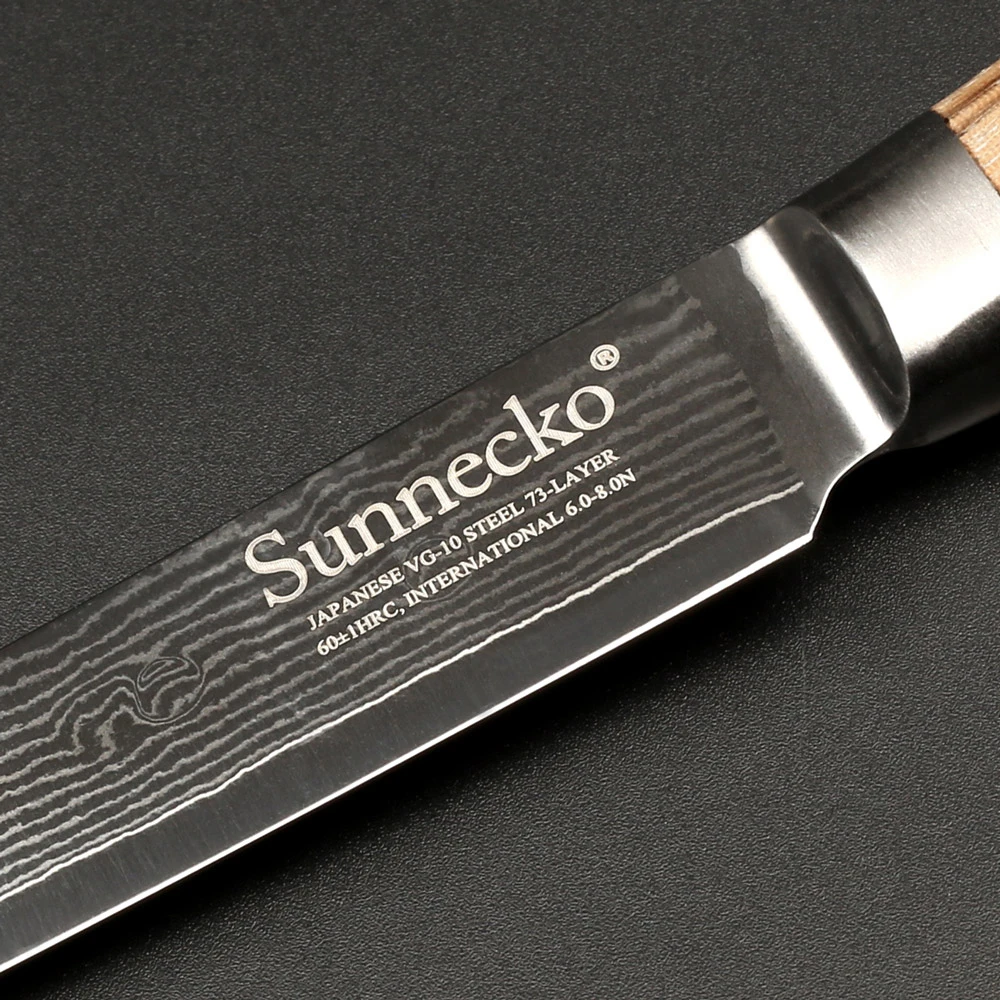 SUNNECKO 5 дюймов Utiltiy нож дамасская сталь острое лезвие японский VG10 Core кухонные ножи