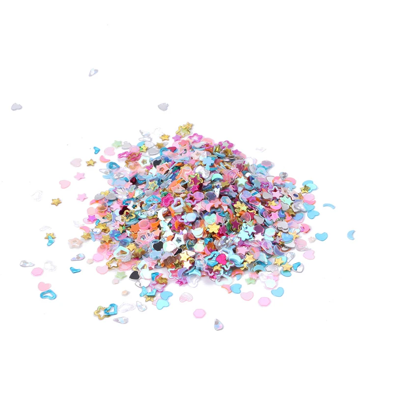 

Lot 5000Pcs DIY Mixed Plastics Glitter Heart Star Flower Nail Art Decoration Hot Sale
