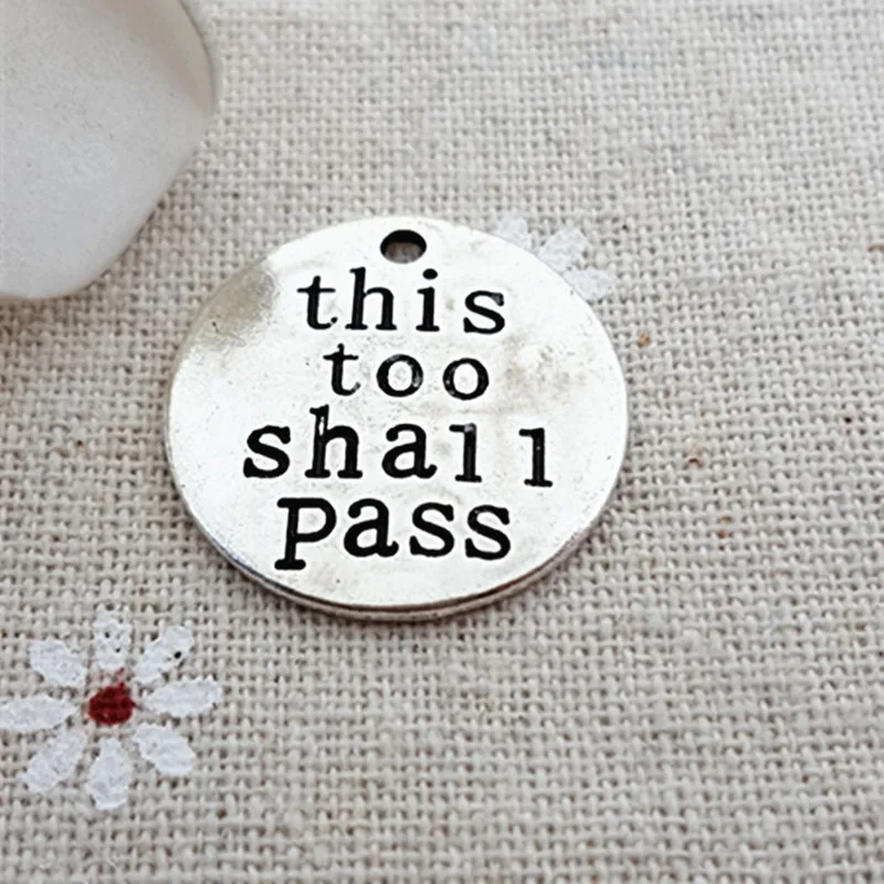 20pcs/lot 25mm Jewelry accessorie Ancient silver lettering this too