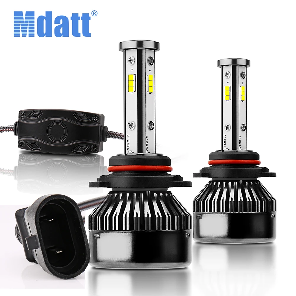

Mdatt New Headlight 4 Side Car LED Head Lamp H8 H9 H11 9005 9006 HB3 HB4 H7 H4 Super Bright Spotlight