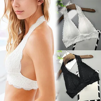 

Fashion Bralette Brassiere Lace 1PC New Backless Adjustable White BlackBras Free Size Below 80B Drop Shipping