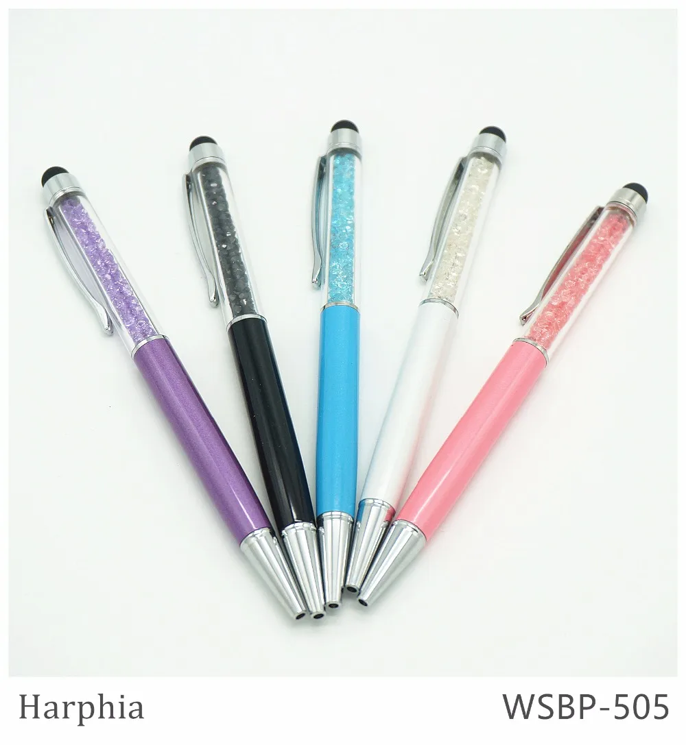 

Diamond Ballpoint Pen Stone Shine Pen Stationery Crystal Stylus Pencil Touch end for iPad iPhone