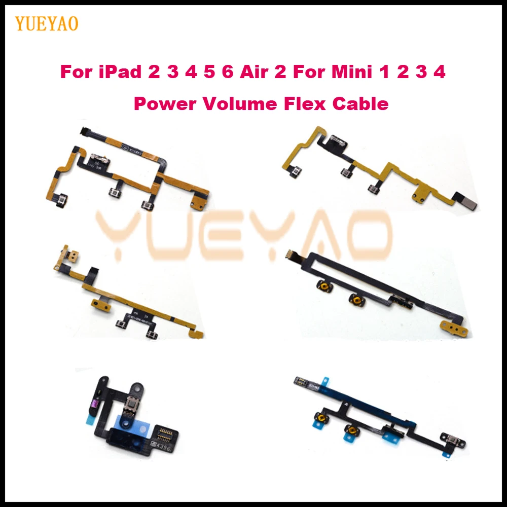 

Power On Off Button Volume Switch Control Flex Cable Ribbon For iPad 2 3 4 5 6 Air 2 For Mini 1 2 3 4 Replacement Parts