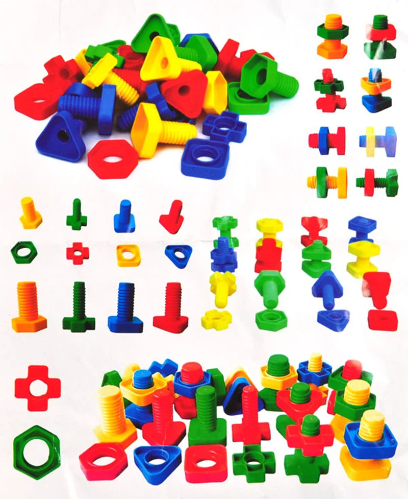 50 шт./компл. дети гайки соответствующие головоломки Модель Строительство Наборы детские развивающие игрушки для детей Пальчиковые занятия