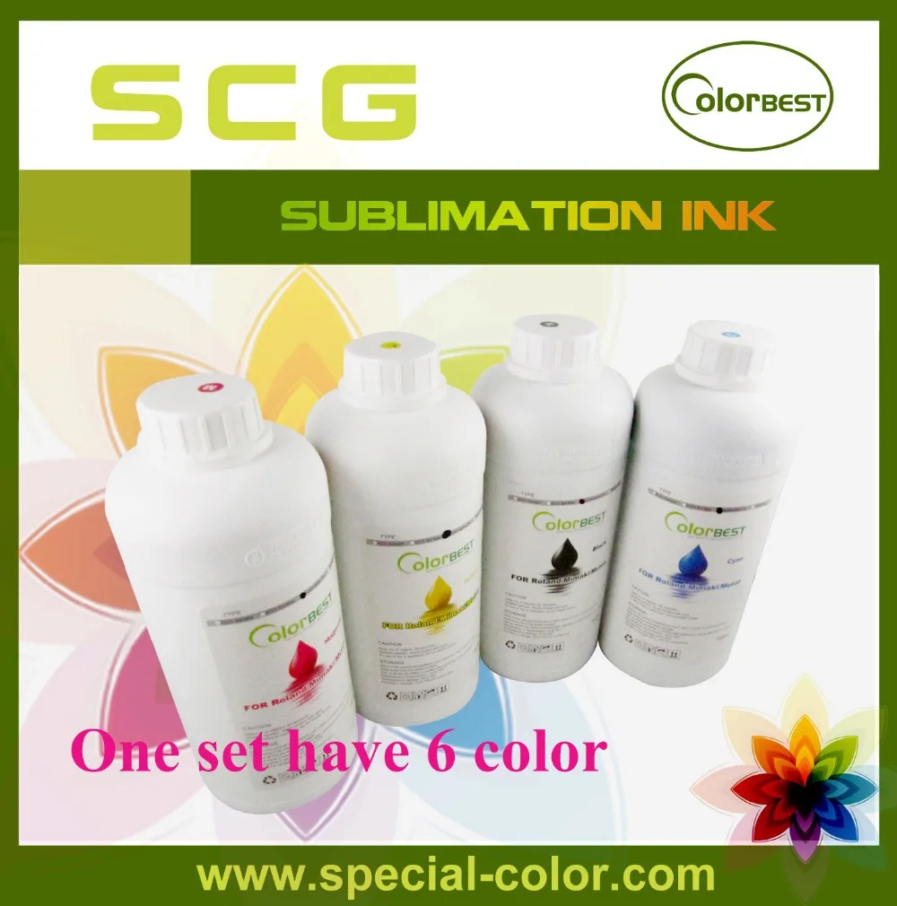 Hot sale!! 1000ml/6color Sublimation ink  for Roland/Mimaki/Mutoh/Epson Printer