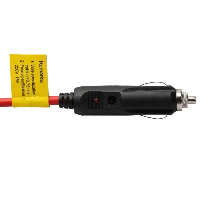 12 V 24 V 10A Автомобильный Прикуриватель разъем удлинитель Кабель 12ft красный