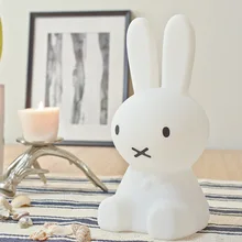 Cute Rabbit LED Night Light Dimmable Baby Children Holiday Gift Toy Animal Cartoon Decorative Bedside Bedroom Living Room Lamp