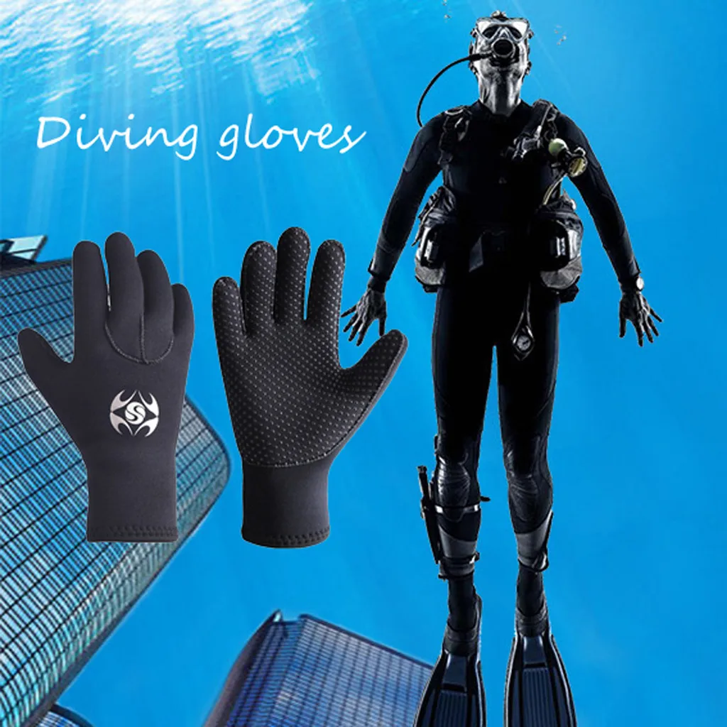 

3MM Neoprene Cold-proof Winter Swimming Scuba Dive Snorkeling Diving Gloves Equipment Underwater warmth Winter Swim Spearfishing