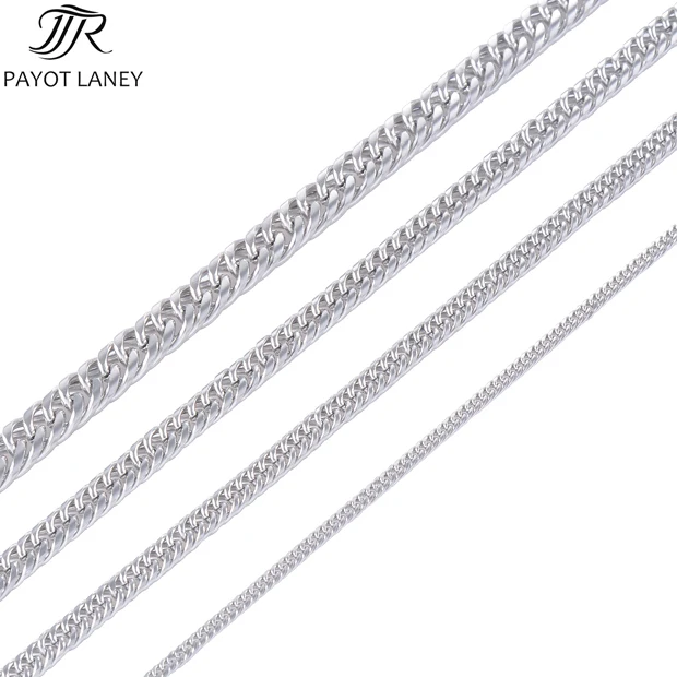 Высокое качество 316L нержавеющая сталь серебряного цвета ожерелье цепь титановая сталь Куба цепь для мужчин и женщин ювелирные изделия подарок