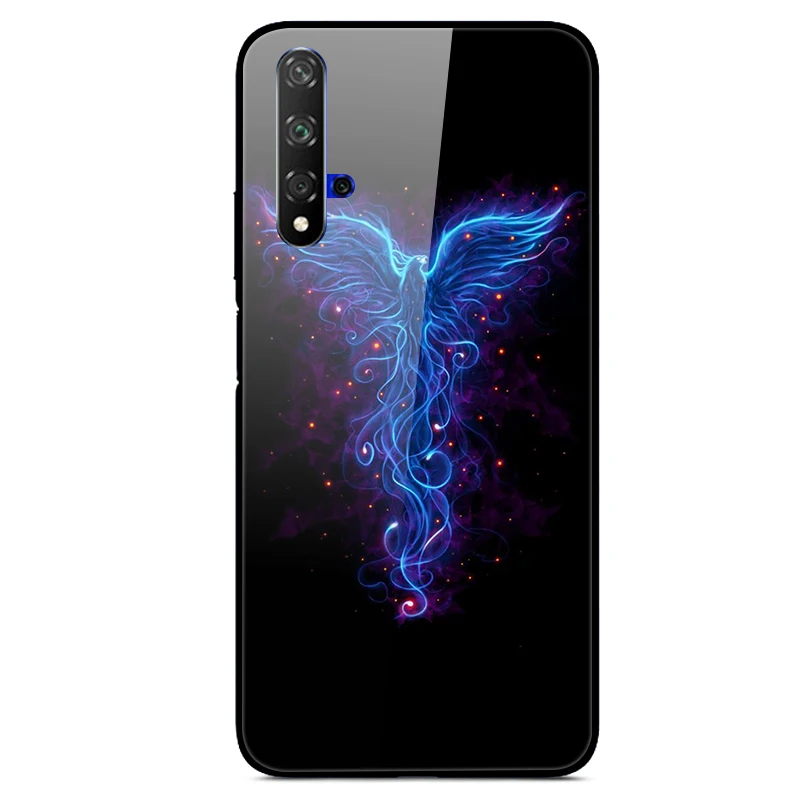 3D Cat Print Tempered Glass Phone Case Cover