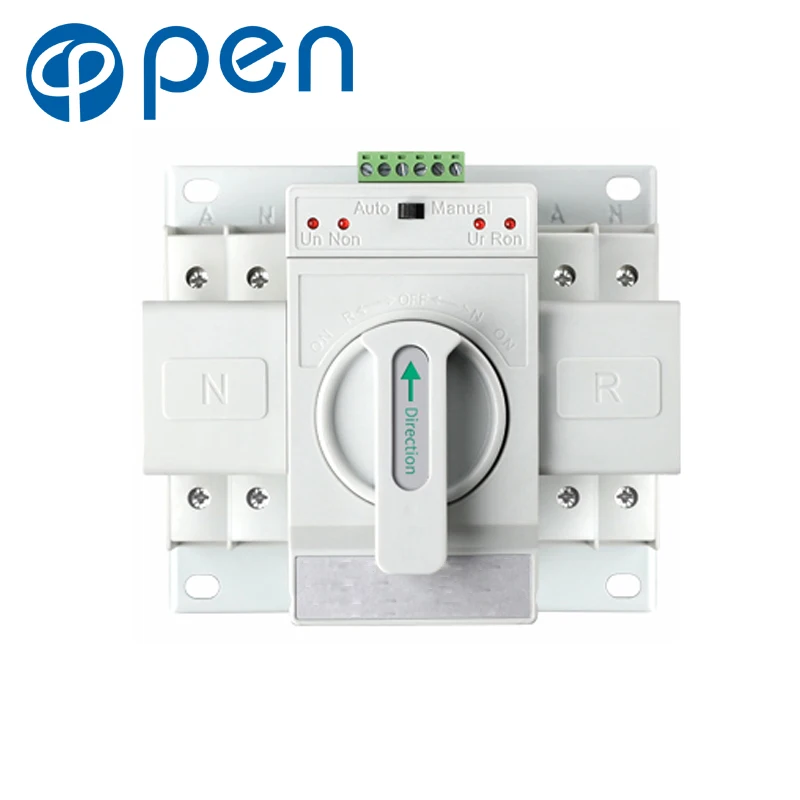  2P 63A 230V MCB type Dual Power Automatic transfer switch ATS Standby power supply for power failur