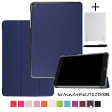 Чехол для ASUS ZenPad Z10 ZT500KL 9.7 »Tablet Магнитный Стенд PU Кожаные Чехлы Обложка + Защитная Пленка + Стилус