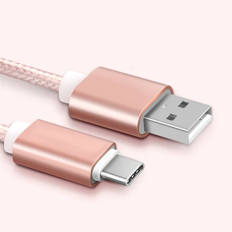 Кабель usb type C нейлоновая оплетка 2A Быстрый кабель type-C для зарядки данных для samsung LG Oneplus 0,25 M 1M 1,5 M 2M USB C зарядный кабель