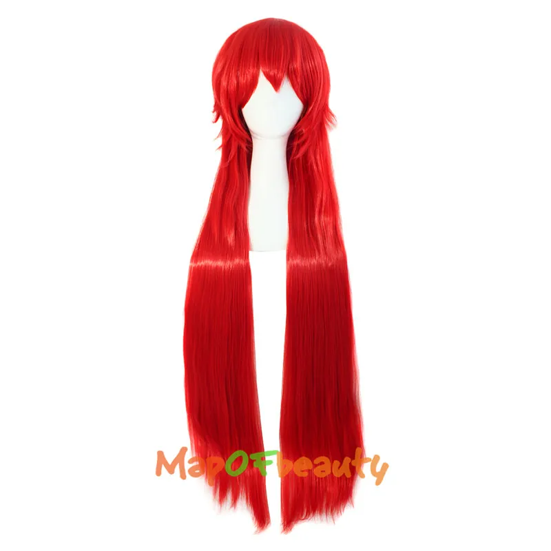 

Mapofbeauty Women's Red 80cm Long Straight Costume Party Cosplay Nartural Heat Resistant Wigs Female Synthetic Hairpieces Peruca