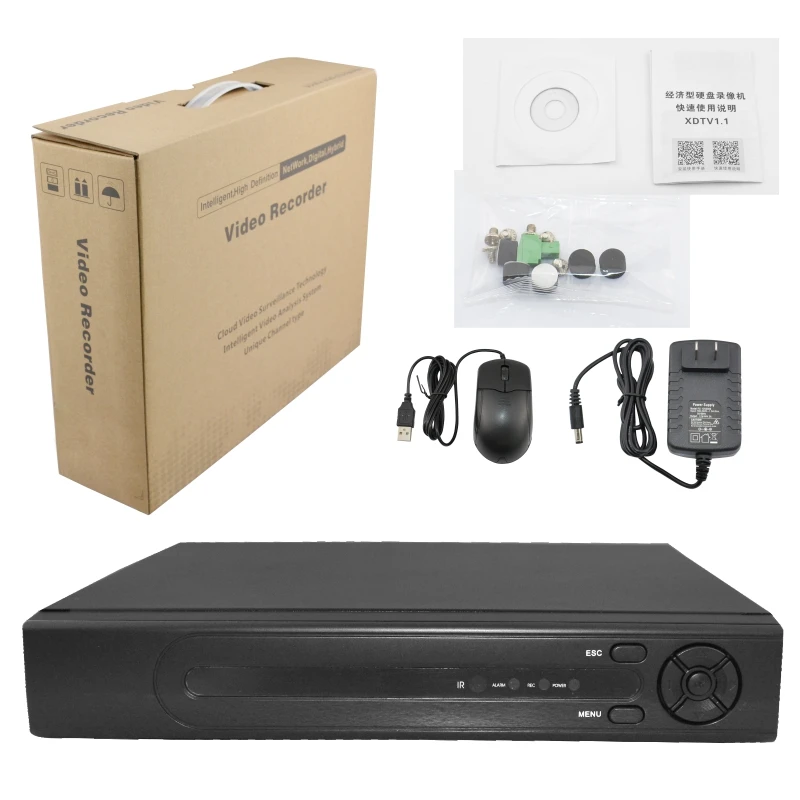 Поддержка 1080 P/4MP/5MP/8MP CCTV камера cpu huawei Hi3521A 4 канала 4K 6 в 1 Гибридный XVI TVi CVI CVBS AHD DVR рекордер P2P