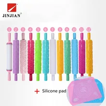 JINJIAN ABS пастическая антипригарная кухонная скалка для помадки рельефный валик формы украшения торта аксессуары для выпечки