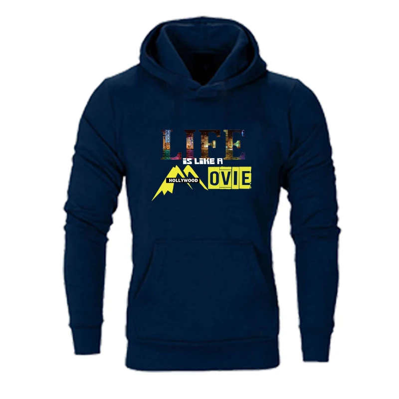 

Fashion Men Print Hoodie Sport Pullover Casual Sweatshirt Autumn and Winter Long Sleeve Tops