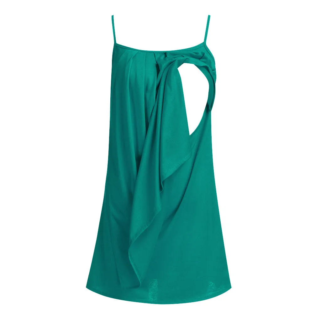 

Maternity Sleeveless Straps Ruffles Straps Solid Clothes Women's Pregnancy Breastfeeding Tops Women Pregnant Nusring MM610