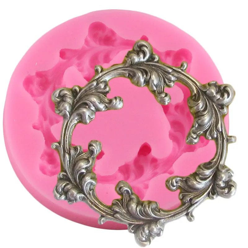 

DIY Flower Garland Silicone Mold Scroll Relief Border Fondant Cake Decorating Tools Resin Polymer Clay Candy Chocolate Mould