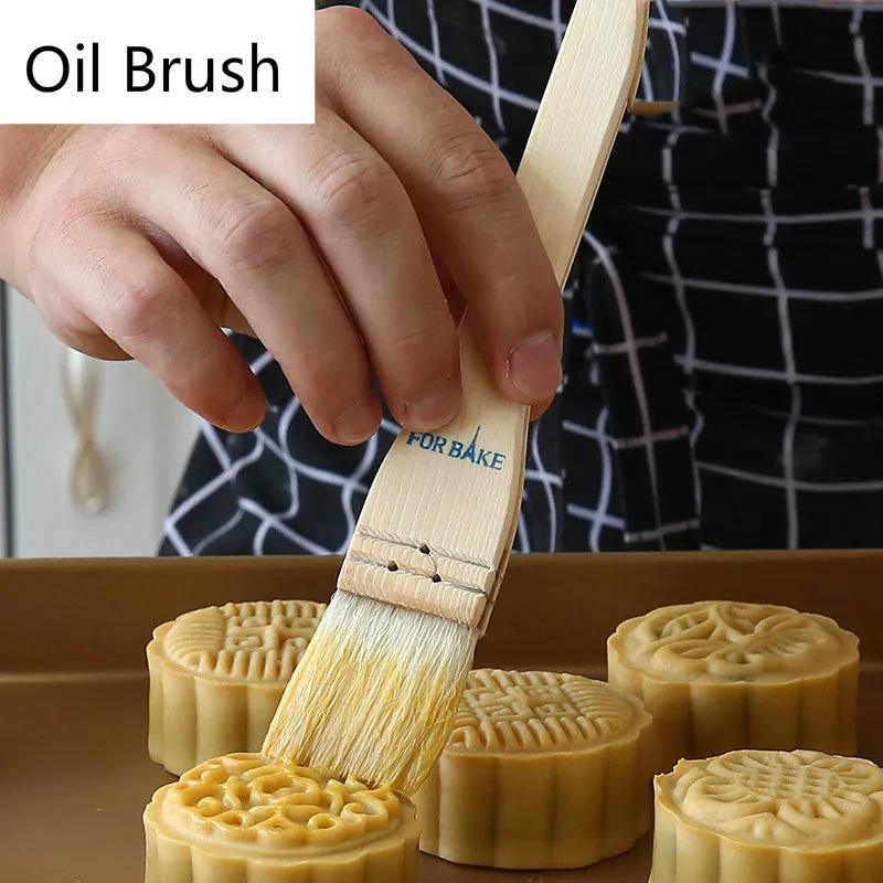 

Wooden Handle Oil Brush Cookie Cake Soft Wool Brush Baking Tool Kitchen Accessories Oil Bread Butter Brush Baking Pastry Utensil