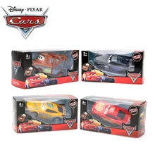 4 шт. 9 см оттяните автомобиль disney Pixar тачки 3 Lightning McQueen Mater Black Storm Ramirez 1:55 литая металлическая игрушка модель подарки для мальчиков