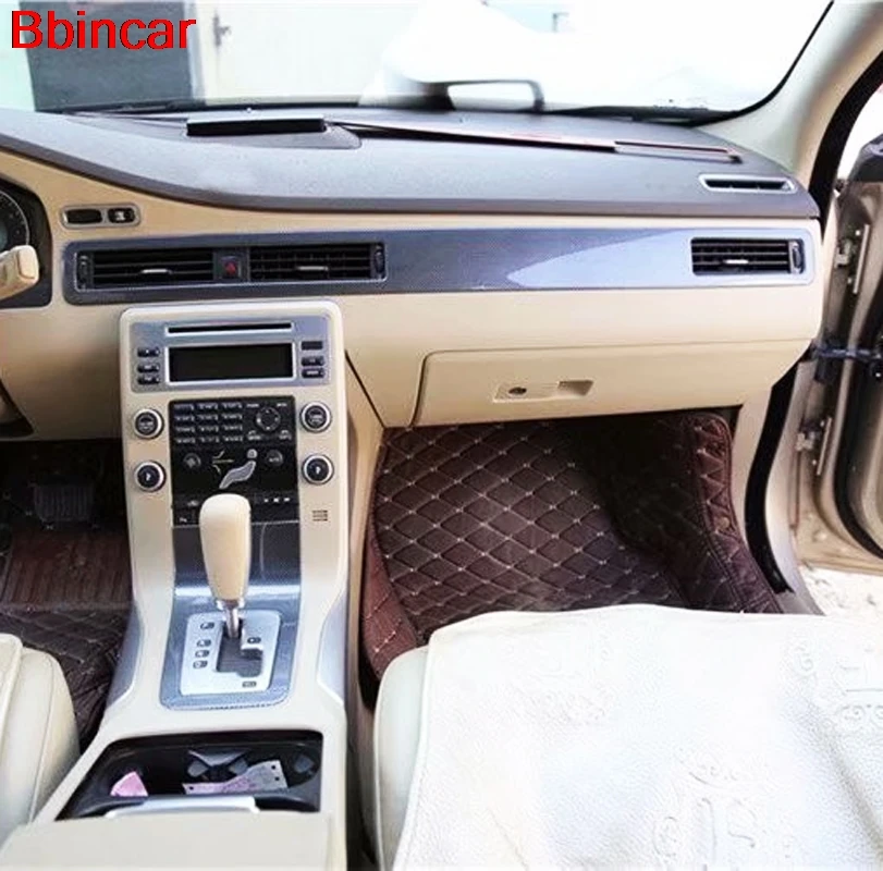 

Bbincar ABS Carbon Fiber Paint Interior Front air Vent Gear Shift Window Switch Panel Styling Trim For Volvo S80 2009 to 2011