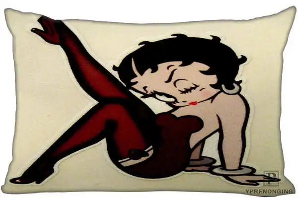 Пользовательские Betty Boop наволочка прямоугольник Наволочки на молнии 35x45,40x60 см(одна сторона печать) 180516-07 - Цвет: Rectangle Pillowcase