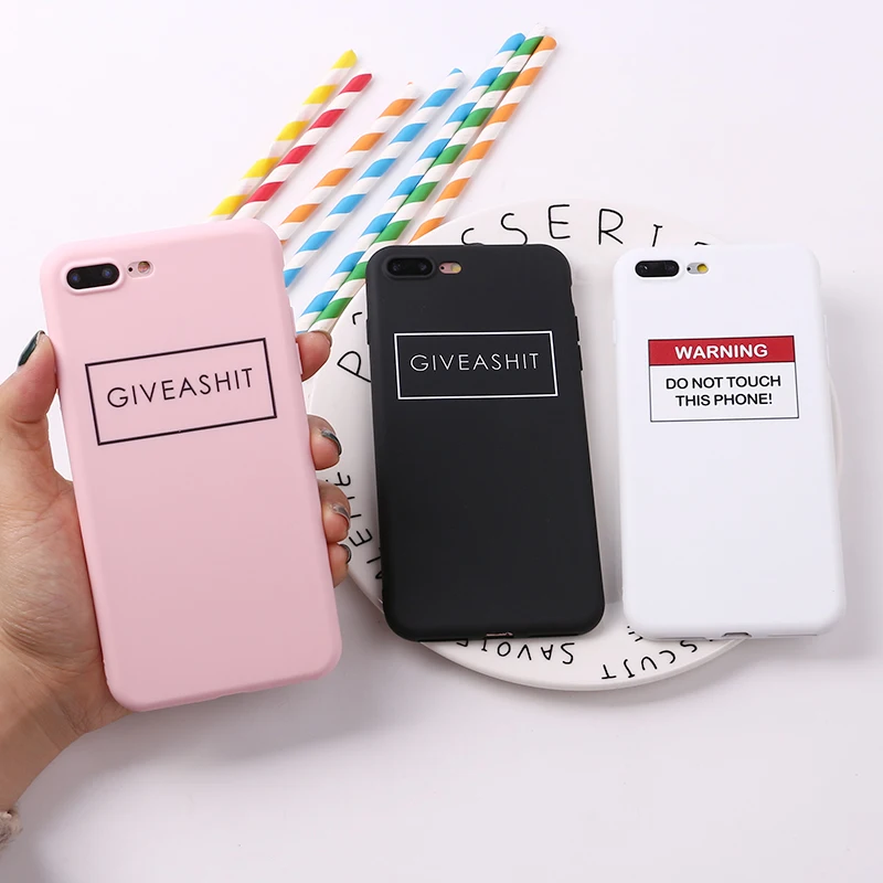 

For iPhone 11 Pro 6 6S 5 SE 8 8Plus X 7 7Plus XS Max Soft TPU Silicone Matte Case Fundas Coque Summer Give A Shit Simple Fashion